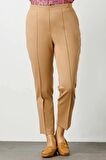Ekol Kadın Çimalı Dar Paça Pantolon 2039 Camel