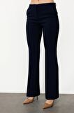 Ekol Bol Paça Normal Bel Lacivert Kadın Pantolon 24EKL03064