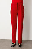 Ekol Kadın Düz Kesim Boru Paça Pantolon 5027 Kırmızı