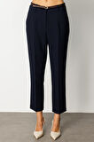 Ekol Kadın Duble Paça Kemerli Pantolon 1003 Lacivert