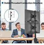 Ergoflex EF63 Steel Design 2-8 kg Çift Ekran Asansörlü 13"-32" Desktop Monitör Standı