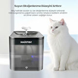Haustier WF004 Akıllı Kedi Köpek Su Sebili Su Şelalesi Su Pınarı, UV Su Filtrelemeli - Smart Wifi - Tuya App, Ultra Sessiz, Siyah