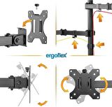 Ergoflex EF74 Steel Design 2-8 kg Çift Kol Asansörlü 13"-30" Monitör&10-17" Laptop Standı