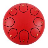Jwin JTN-68 6 Inç 8 Ses Ton Çelik Handpan Tongue Drum Davulu - Kırmızı