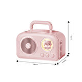 Jwin BR-220 Radyolu Bluetooth Hoparlör - Pembe