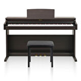 Jwin Sapphire SDP-400 Çekiç Aksiyonlu 88 Tuşlu Dijital Piyano + Tabure - Gül Ağacı