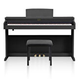 Jwin Sapphire SDP-380 Çekiç Aksiyonlu 88 Tuşlu Dijital Piyano + Tabure - Siyah