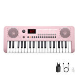 Jwin Sapphire MK-1537 37 Tuşlu Org (Adaptör Hediye)-Pembe