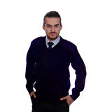 Formteks Güvenlik Kazak  V Yaka Lacivert