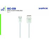 Sunix SC-09 Type C Soft Kablo Beyaz
