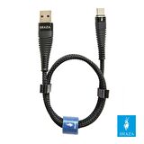 SHAZA USB TYPE-C PD 5A 100W Örgülü Hızlı Şarj ve Data Kablosu 2 Metre