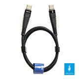 SHAZA TYPE-C TO TYPE-C PD 5A 100W Örgülü Hızlı Şarj ve Data Kablosu 3 Metre