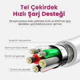 Shaza USB Micro 2.4A Hızlı Şarj ve Data Kablosu 1M