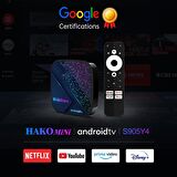 Hakomini Google Lisanslı Android Tv Box 4K HDMI WIFI 4+32 GB