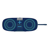 Shaza 16W Ekstra Bass Dahili Mikrofon, Aux, SD Kart, USB Girişli Wireless Hoparlör Mavi