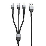 Shaza 3in1 PD 20W Lightning, Micro ve Type-C Çıkışlı Şarj ve Data Kablosu