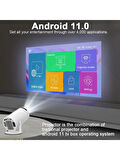 HAKOPRO H96 Mini Android 11.0 1080P Taşınabilir Projeksiyon Cihazı OUTLET