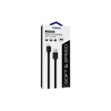 Sunix 3A Soft Kablo Lightning Şarj ve Data Kablosu Siyah SC-03