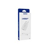 Sunix 2.1A USB-A Girişli Micro Şarj Aleti Seti Beyaz S-21