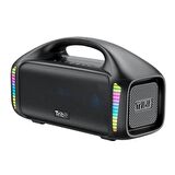 Tribit Stormbox Blast 90W 30 Saat Oynatma Süresi IPX7 Su Geçirmez RGB Taşınabilir TWS Bluetooth Hoparlör Siyah