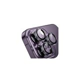 Sunix Iphone 14 / 14 Plus İle Uyumlu Darbeye Dayanıklı Safir Kamera Lens Koruyucu Mor