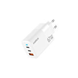 Sunix 65W GaN Teknoloji 2x Usb-C ve Usb-A Şarj Adaptörü S-150