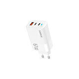 Sunix 65W GaN Teknoloji 2x Usb-C ve Usb-A Şarj Adaptörü S-150