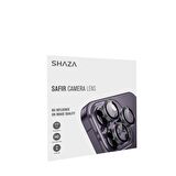 SHAZA Iphone 15 Pro / 15 Pro Max İle Uyumlu Darbeye Dayanıklı Mekanizmalı Safir Kamera Lens Koruyucu Siyah