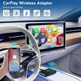 Hakopro Araç İçi Apple Cihazlar İle Uyumlu Kablosuz Carplay Adaptörü Wireless Carplay Çevirici Siyah