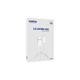 Sunix 2.4A USB Lightning Örgülü Hızlı Şarj ve Data Kablosu 2 metre IP-17