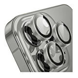 Sunix Iphone 16 Pro / 16 Pro Max İle Uyumlu Darbeye Dayanıklı Safir Kamera Lens Koruyucu Natural