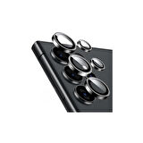 Sunix Samsung S25 Ultra İle Uyumlu Darbeye Dayanıklı Safir Kamera Lens Koruyucu Siyah