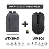 Bp-wtx204g-wm300 15.6" Wtxpro Su Geçirmez Kumaş Ve Fermuar Notebook, Laptop Çantası + Mouse