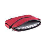 Classone WSM145 13-14 Su Geçirmez Kumaş Fermuar Macbook Ipad Laptop Çantası Bordo