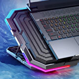 Classone Mila Serisi M6 R-TYPE 13-17 inch Uyumlu 2200 RPM, RGB Işıklı, 6 Fan, Telefon Stand, 2 USB Notebook Soğutucu Stand