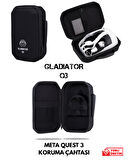 Gladiator Q3 SİYAH Meta Quest 3 Çantası Quest 3 ve 3s Uyumlu Özel Çanta