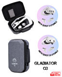Gladiator Q3 GRİ Meta Quest 3 Çantası Quest 3 ve 3s Uyumlu Özel Çanta