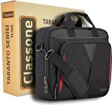 Classone Taranto VP3400 14"Su geçirmez kumaş , Laptop ,Notebook çÇantası-Siyah
