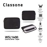 Classone WSL1400 13-14 inch uyumlu Macbook , Tablet  Taşıma Çantası -Siyah