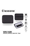 Classone Wkl1400 13-14"ınch Macbook Notebook,Laptop Tablet Kılıfı Siyah