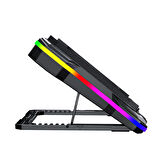 Classone GT100 Telefon Tutuculu 10 RGB Işıklı Gaming Oyuncu Laptop Soğutucu