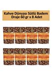Kahve Dünyası SÜTLÜ BADEM DRAJE 60 GR x 8 Adet