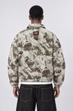 Erkek Jakarlı Oversize Bomber Ceket Bej