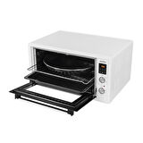 Simfer 4558 Beyaz 45 LT Turbo Fan Mini/Midi Fırın -  6 Fonksiyon, Dijital Ekran, Pop-Up Düğme,Yoğurt Yapma