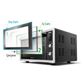 Simfer 4559 İnox Gri 45 LT Turbo Fan Mini/Midi Fırın - 6 Fonksiyon, Dijital Ekran, Pop-Up Düğme,Yoğurt Yapm