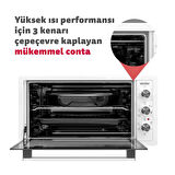 Simfer 3426 İnox Gri 34 LT Statik Mini/Midi Fırın - 4 Fonksiyon, Programlanabilir Pişirme & Isı Kontrol