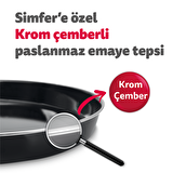 Simfer 7003 70Litre Inox Gri Midi Fırın 6 Fonksiyon Turbo