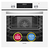 Simfer 8209 Ankastr QS 9 Fonk Beyaz Cam Power Turbo Dij Saat