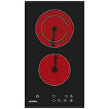 Simfer 3370 2G Elektrikli 30 cm Siyah Cam Ankastre Ocak