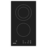 Simfer 3370 2G Elektrikli 30 cm Siyah Cam Ankastre Ocak